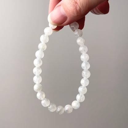 Malagasy Moonstone Bracelet | Rainbow Moonstone Crystal Stretch Bracelet (Copy)