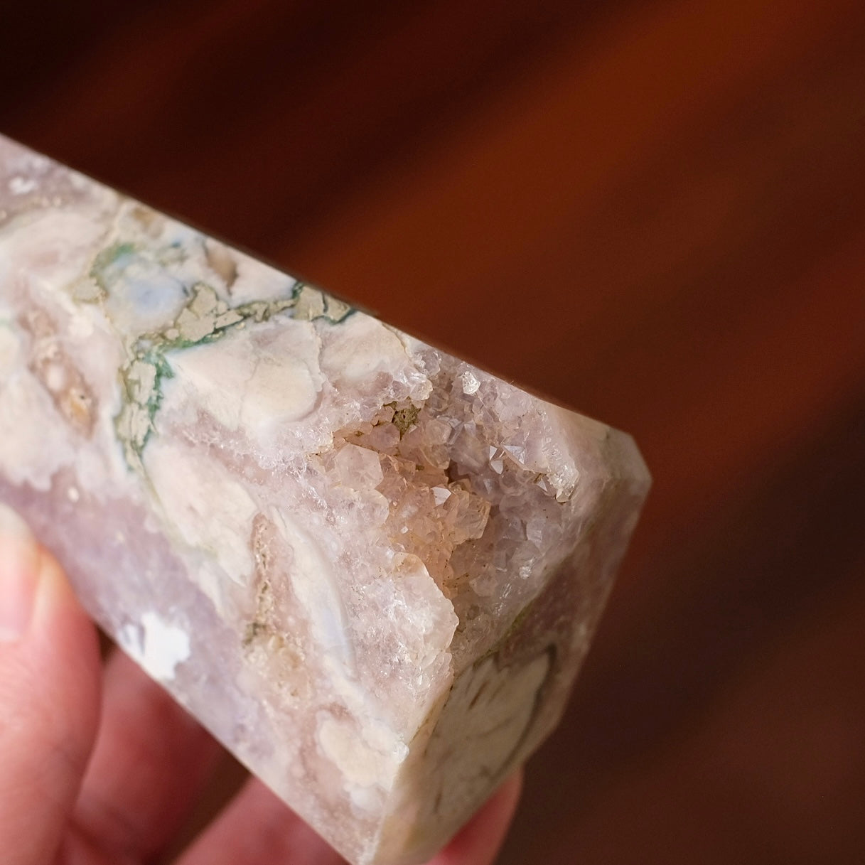 Flower Agate + Amethyst Tower | Amethyst Flower Agate Crystal Point