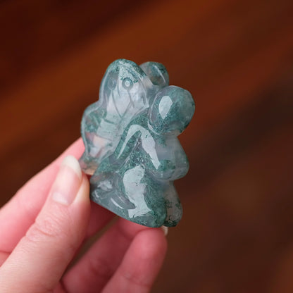 Moss Agate Fairy | Crystal Fairy Carving