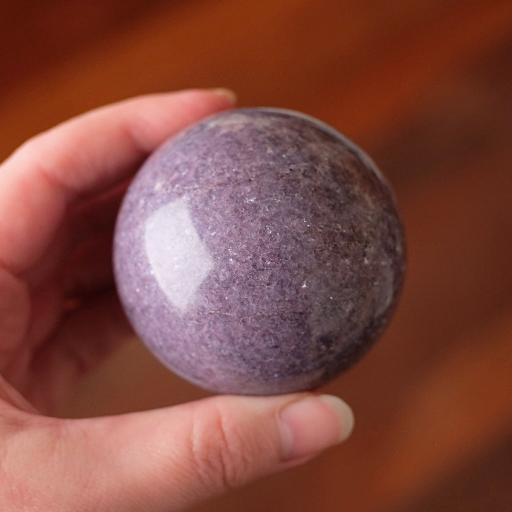 Lepidolite Sphere | Purple Lepidolite Crystal Sphere
