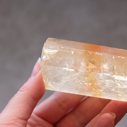 Honey Calcite Tower | Golden Optical Calcite Crystal Point