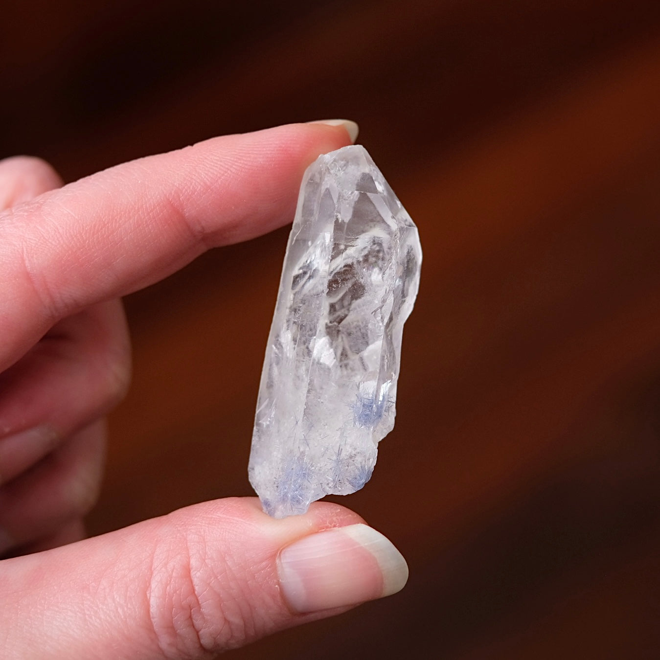 Dumortierite in Quartz Specimen | Quartz Crystal Point