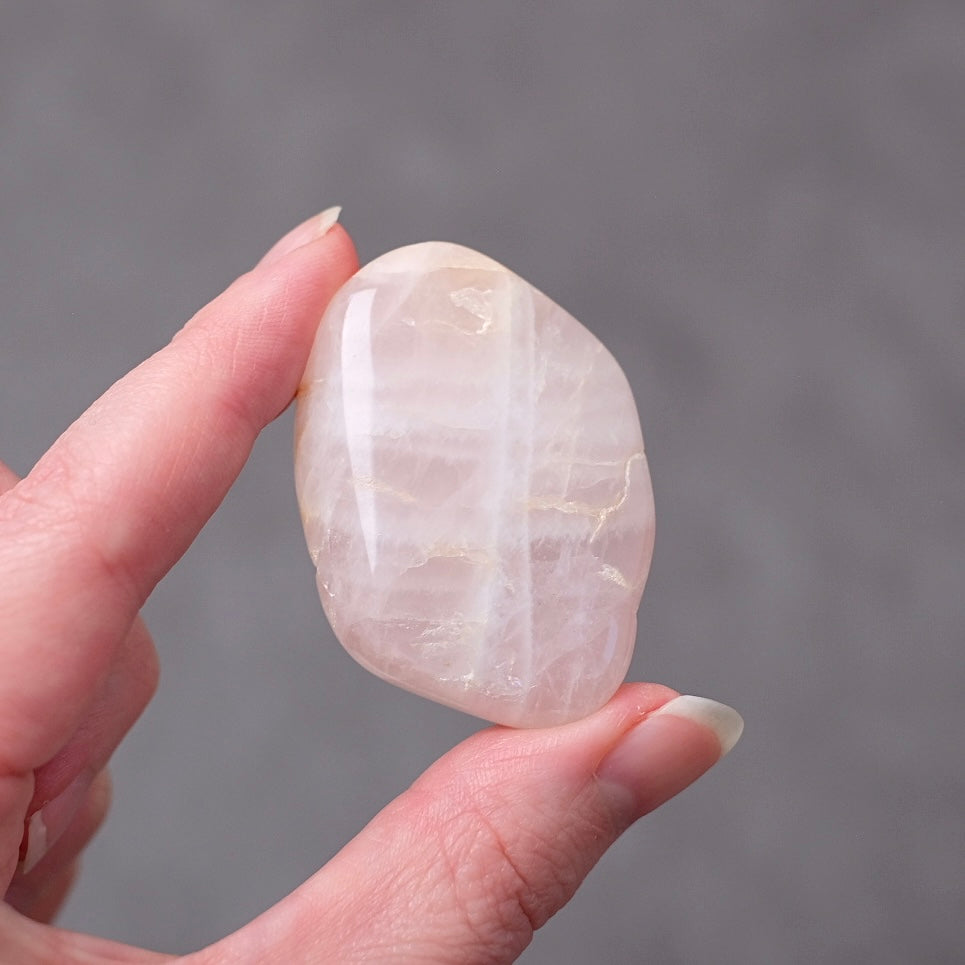 Australian Rose Quartz Palm | Rose Quartz Crystal Pocket Stone