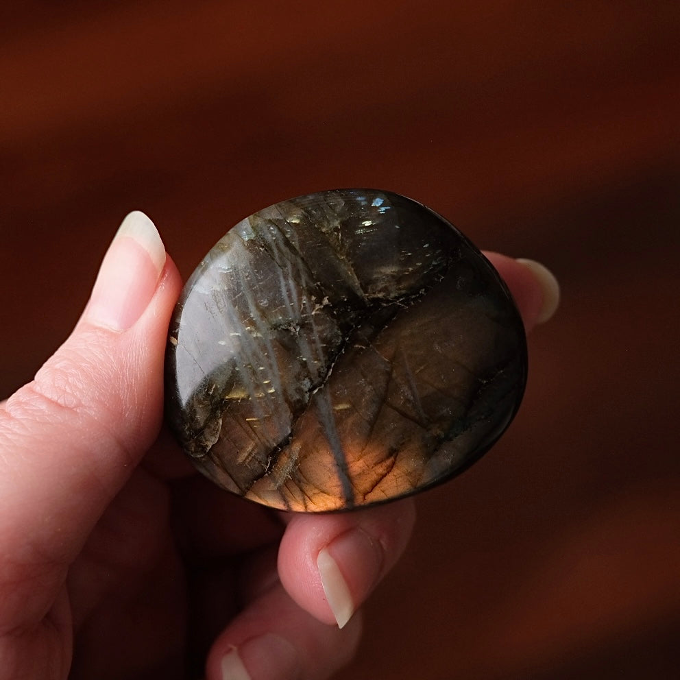 Labradorite Palm | Orange Labradorite Crystal Palm