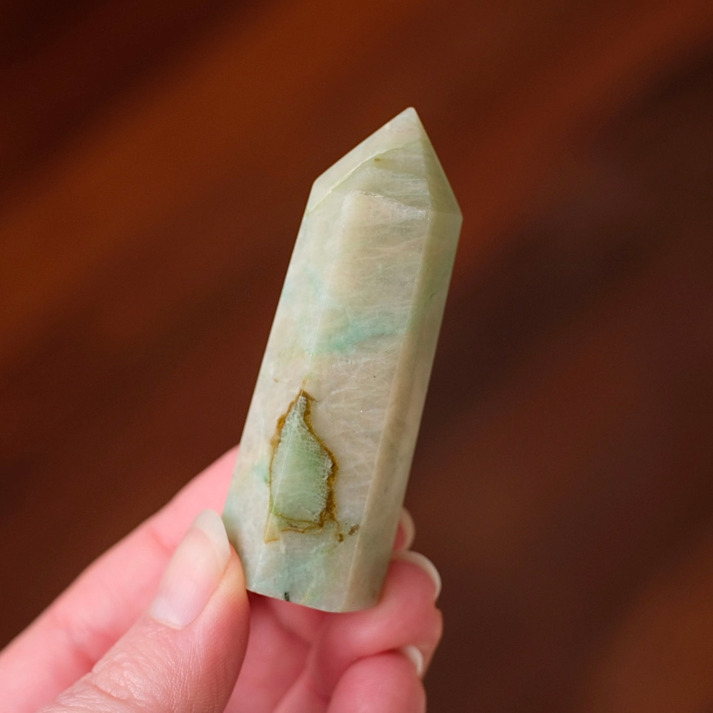 Garnierite Point | Green Moonstone Crystal Tower