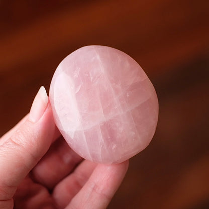 Rose Quartz Palm | Rose Quartz Crystal Palmstone