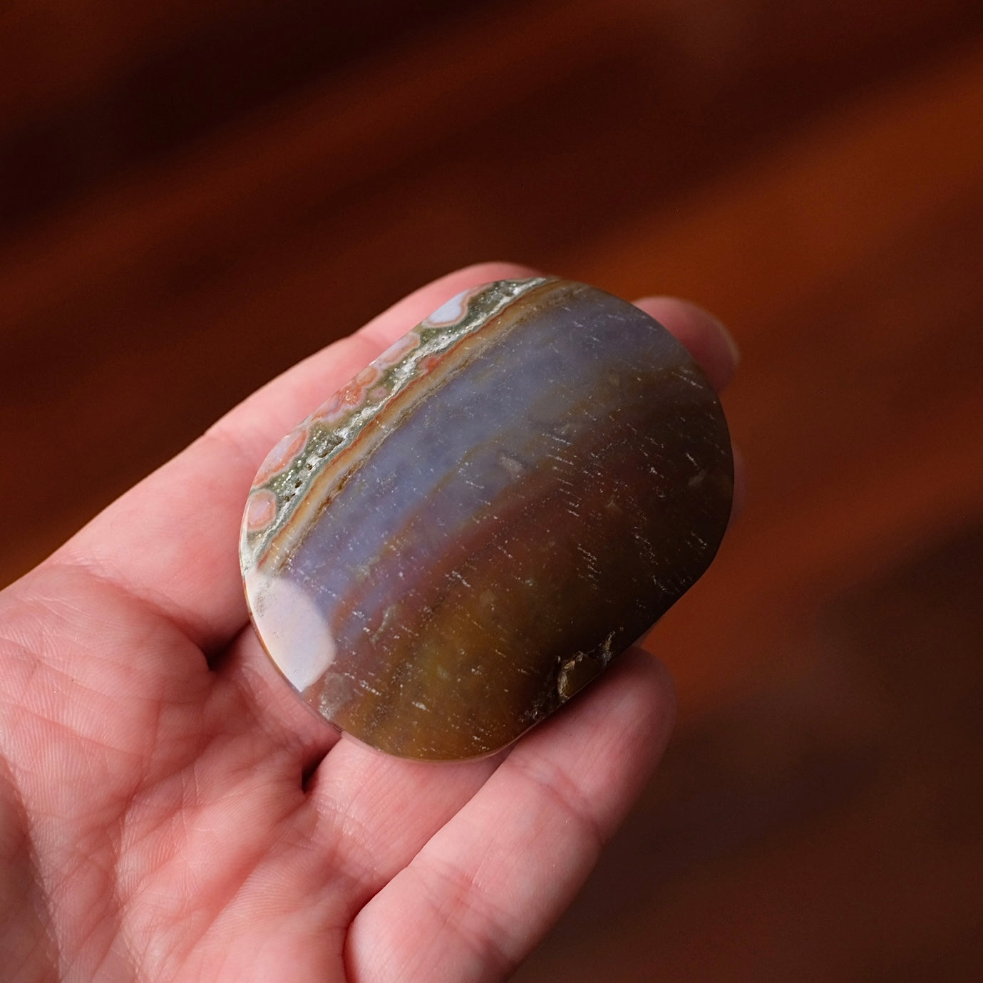 Ocean Jasper Palm | Sea Jasper Crystal Palmstone