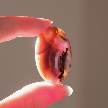 Blue Flower Agate Pocket Stone | Mini Flower Agate Crystal