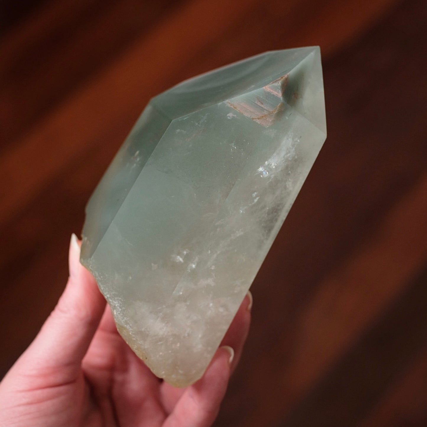 XL Chlorite Quartz Point | Phantom Quartz Crystal