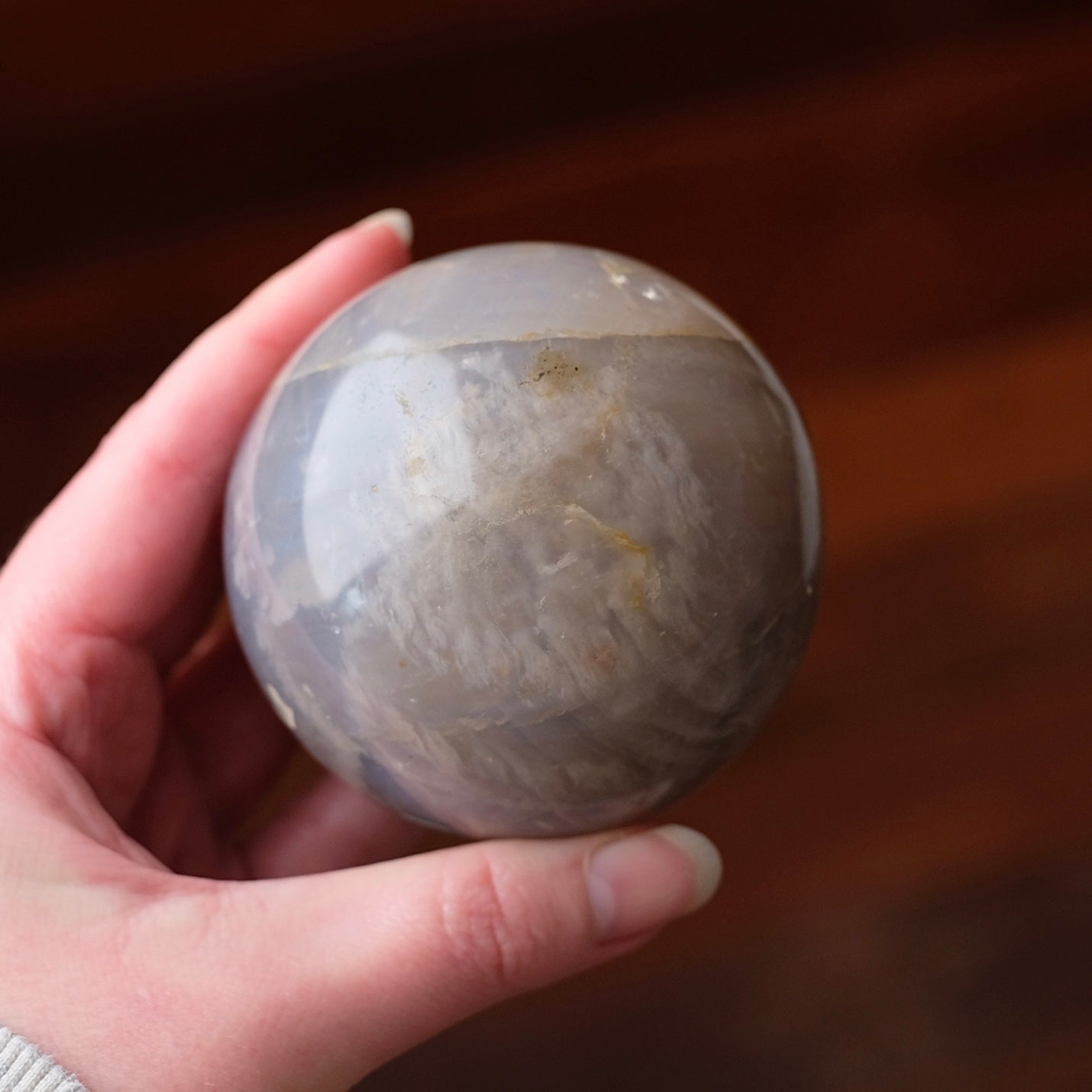 Blue Rose Quartz Sphere | Rose Quartz Crystal Sphere