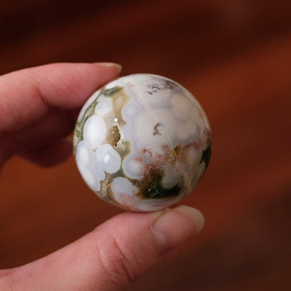 8th Vein Ocean Jasper Sphere | Orbicular Jasper Crystal Sphere