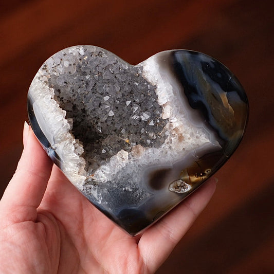 Druzy Agate Heart | Druzy Geode Crystal Heart | Agate Geode