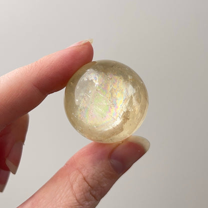 Honey Calcite Sphere | Golden Optical Calcite Crystal Sphere