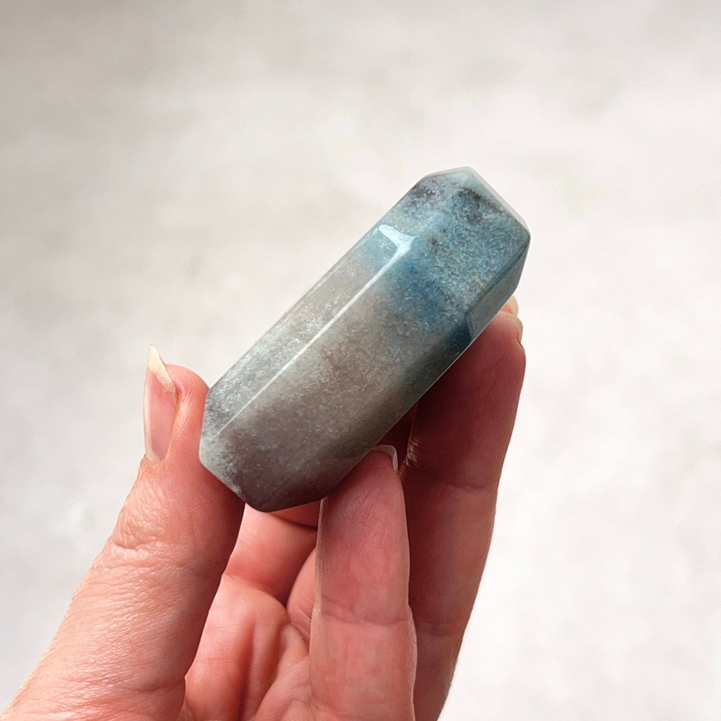 Trolleite Heart | Blue Trolleite Faceted Crystal Heart