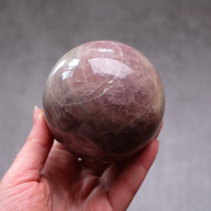 Purple Rose Quartz Sphere | Lavender Rose Quartz Crystal Sphere