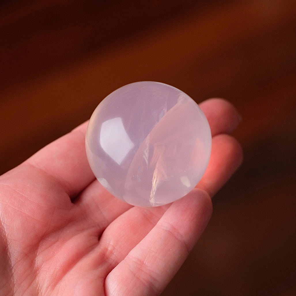 Girasol Rose Quartz Sphere | Mozambique Rose Quartz Crystal Sphere