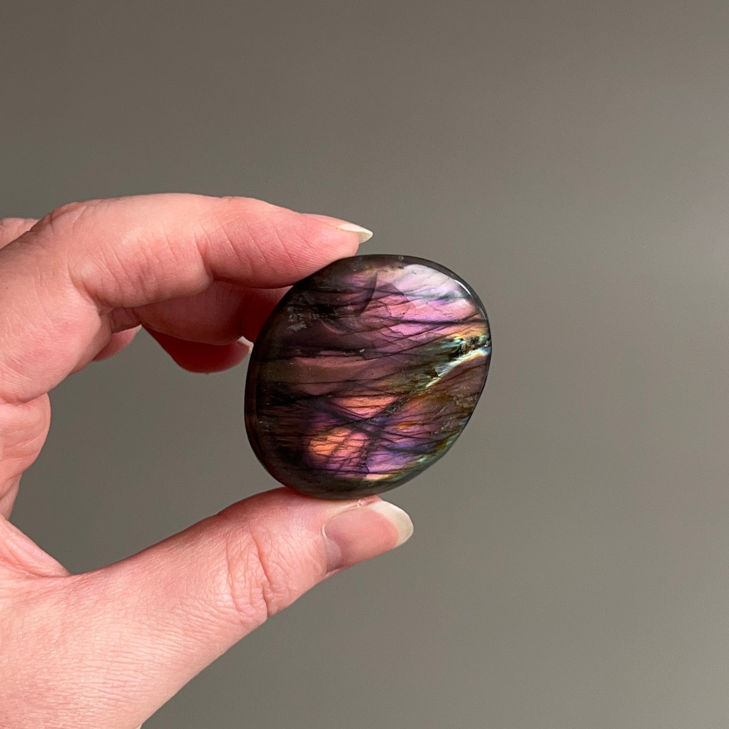 Purple Labradorite Palm | Sunset Labradorite Crystal Palm