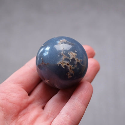 Angelite Sphere | Blue Anhydrite Crystal Sphere