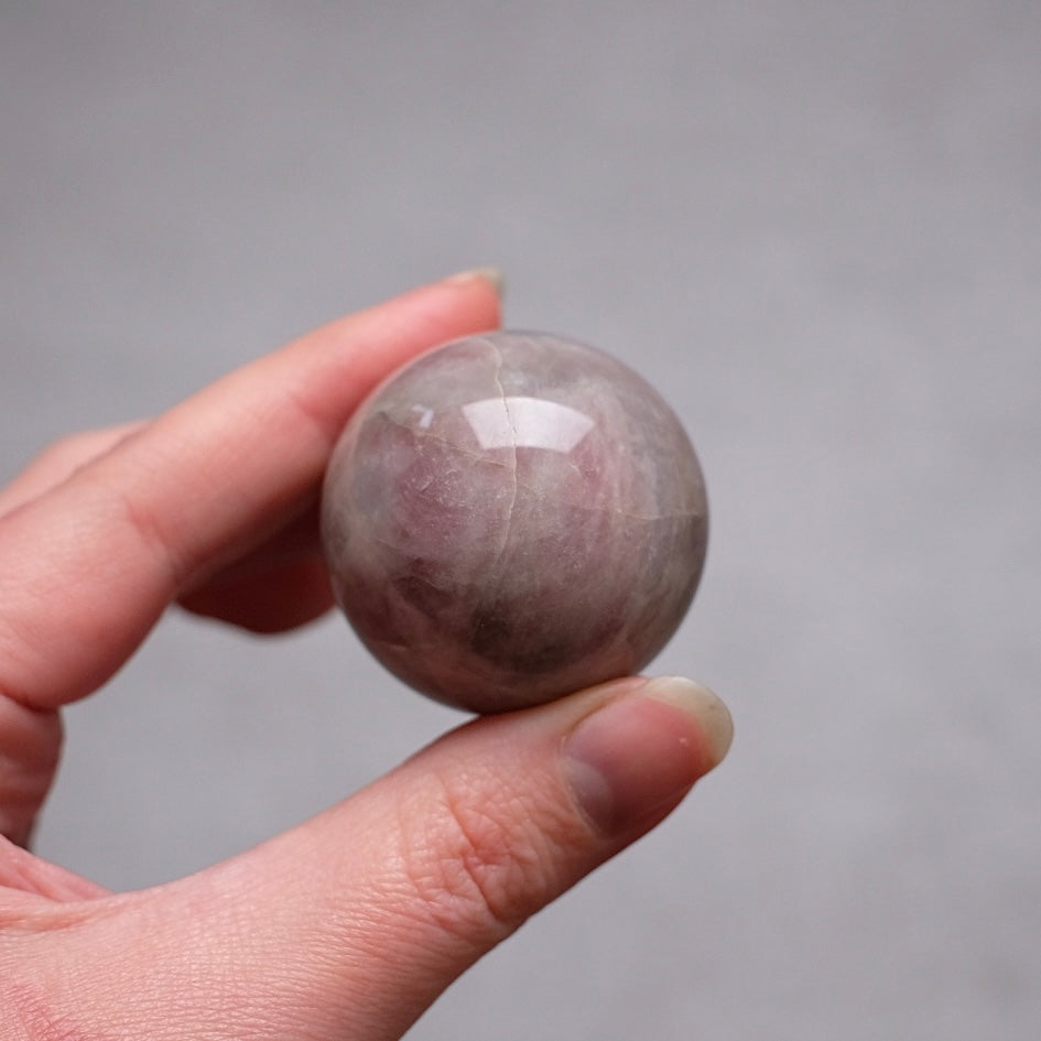 Purple Rose Quartz Sphere | Lavender Rose Quartz Crystal Sphere