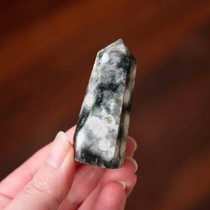 Stormy Skies Ocean Jasper Point | 6th Vein OJ Crystal Tower