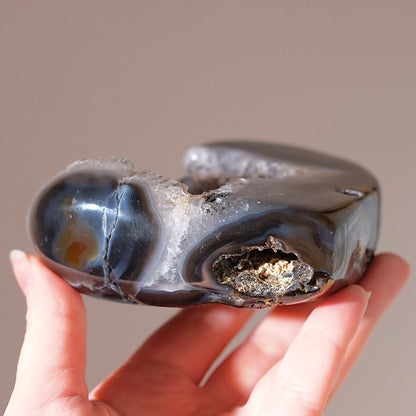 Druzy Agate Heart | Druzy Geode Crystal Heart | Agate Geode