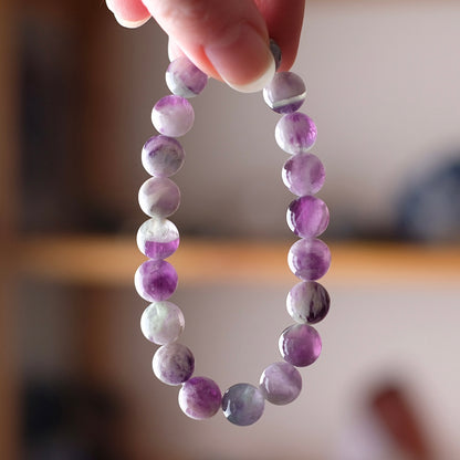 Feather Fluorite Bracelet | Snowflake Fluorite Crystal Bracelet