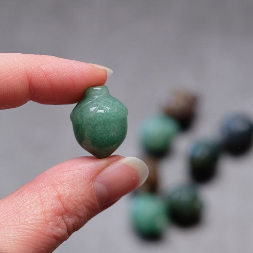 Mini Crystal Acorn Carving | Cute Crystal Carvings