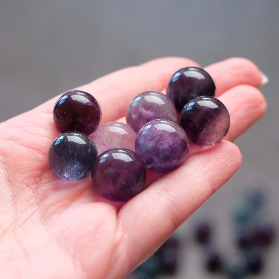 Mini Fluorite Spheres | Rainbow Fluorite Crystal Sphere