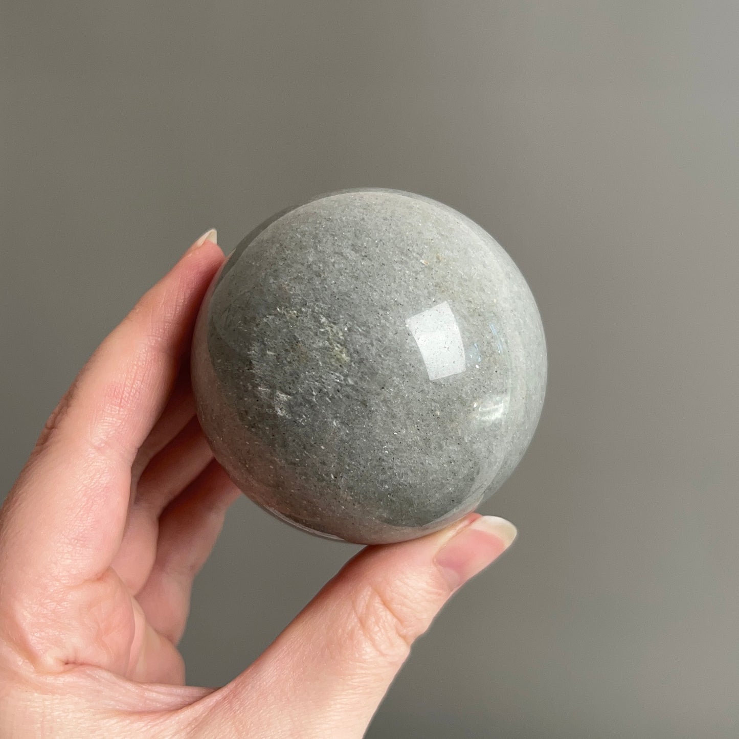 Silver Aventurine Sphere | Sage Mica Crystal Sphere