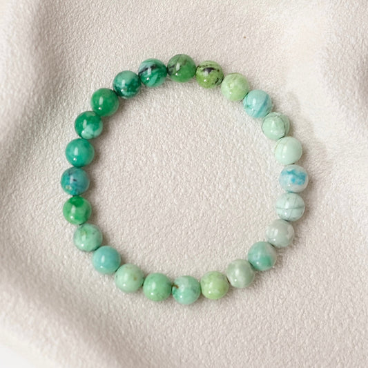 Variscite Bracelet | Green Variscite Crystal Stretch Bracelet