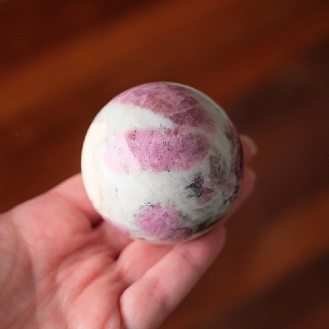 Pink Tourmaline + Lepidolite Sphere | Unicorn Stone Crystal Sphere
