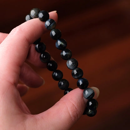 Blue Tiger Eye Bracelet | Hawk Eye Crystal Bracelet