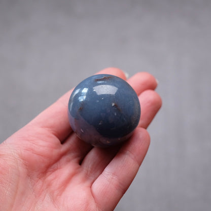 Angelite Sphere | Blue Anhydrite Crystal Sphere