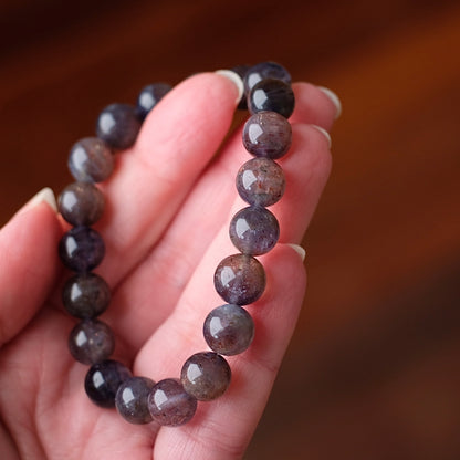 Bloodshot Iolite Bracelet | Gem Iolite Crystal Bracelet