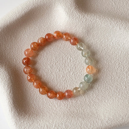 Rare Arusha Sunstone Bracelet | Beryl + Sunstone Crystal Bracelet