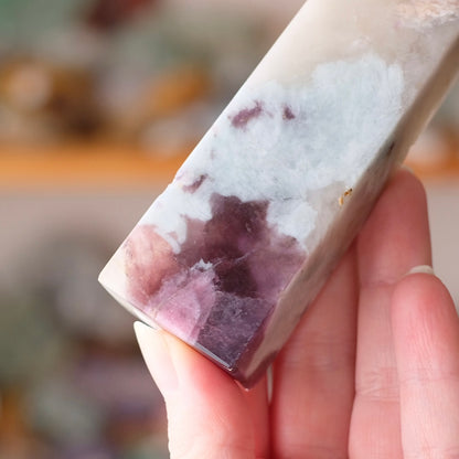 Unicorn Stone Tower | Lepidolite, Quartz, Tourmaline Crystal Point