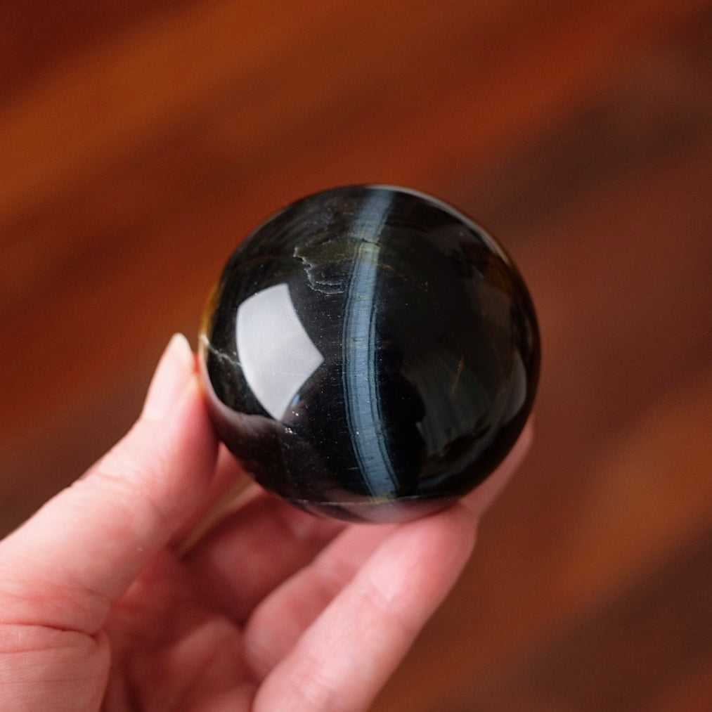 Blue Tiger Eye Sphere | Hawks Eye Crystal Sphere