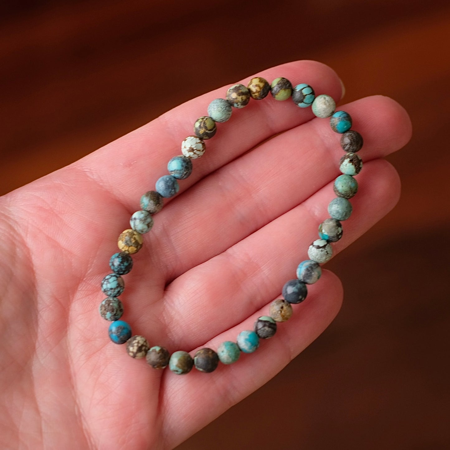 Turquoise Bracelet | Blue Turquoise Crystal Stretch Bracelet
