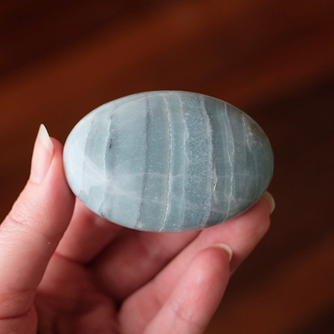 Azumar Palm | Sky Blue Caribbean Quartz | Crystal Palmstone