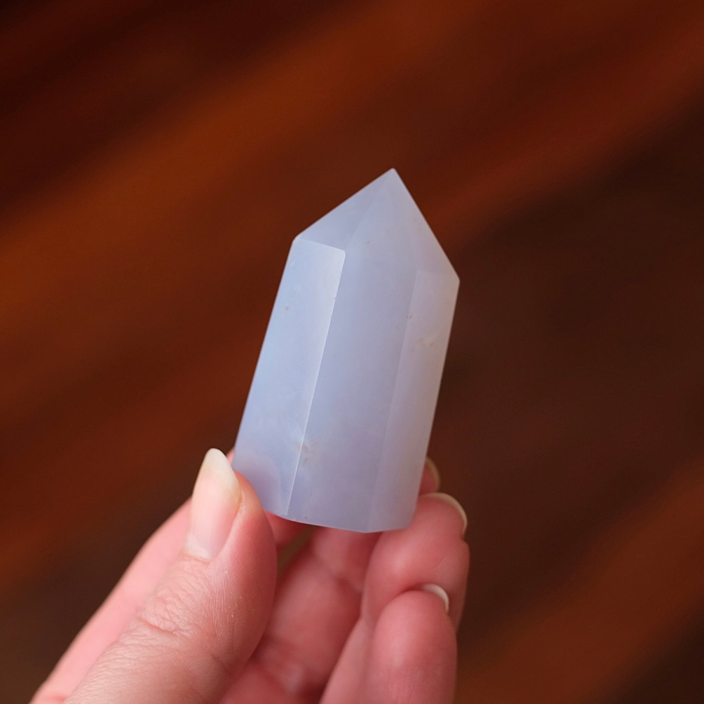 Blue Chalcedony Point | Chalcedony Crystal Tower