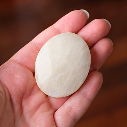 Moonstone Palm | Blue Flash Moonstone Crystal Palmstone