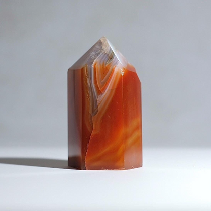 Carnelian Tower | Striped Carnelian Crystal Point