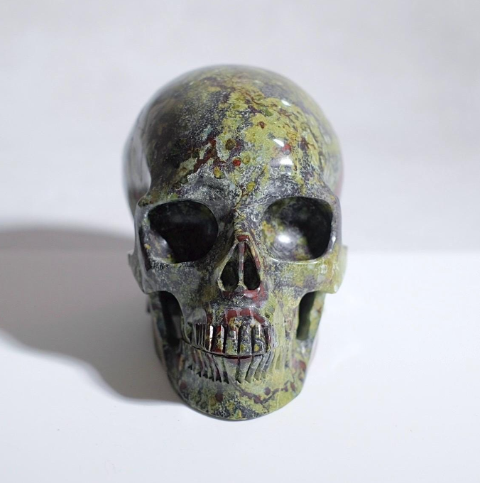 Dragon Blood Jasper Crystal Skull | Jasper Skull Carving