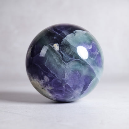 Pretty Fluorite Crystal Sphere | Polished Rainbow Fluorite Sphere