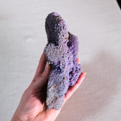 Druzy Grape Agate Crystal | Purple Botryoidal Chalcedony Crystal Specimen