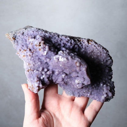 Druzy Grape Agate Crystal | Purple Botryoidal Chalcedony Crystal Specimen