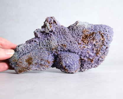 Druzy Grape Agate Crystal | Purple Botryoidal Chalcedony Crystal Specimen