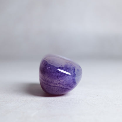 Purple Banded Agate | Dyed Agate Crystal Palm Tumble