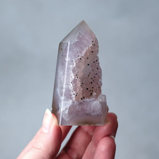 Druzy Agate Point | Agate Geode Point | Crystal Tower