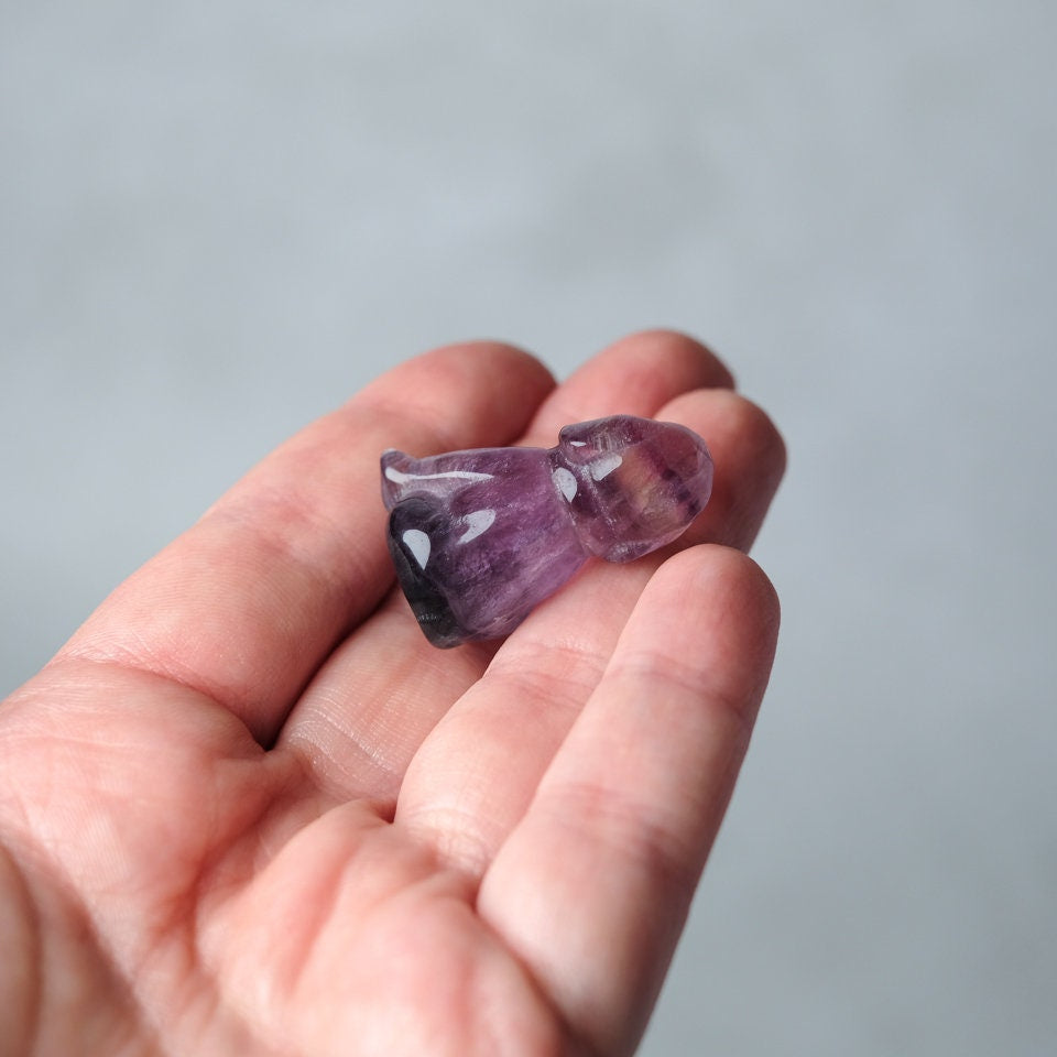 Fluorite Dog Carving | Mini Crystal Dog